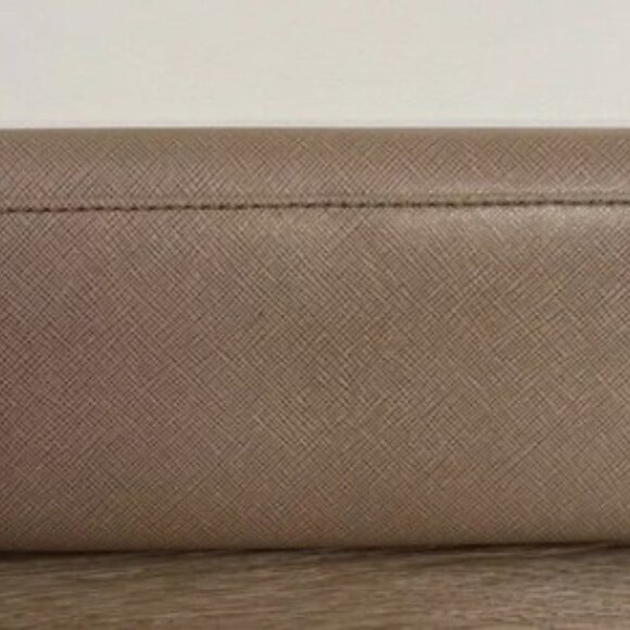 EUC Michael Kors Tan with Yellow Accents Clutch - Picture 2 of 10
